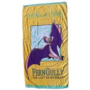 Rare Batty Koda Robin Williams FernGully Last Rainforest Towel Beach Hang Fang